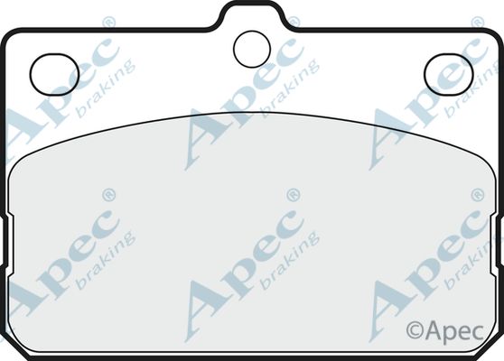 APEC BRAKING Комплект тормозных колодок, дисковый тормоз PAD161